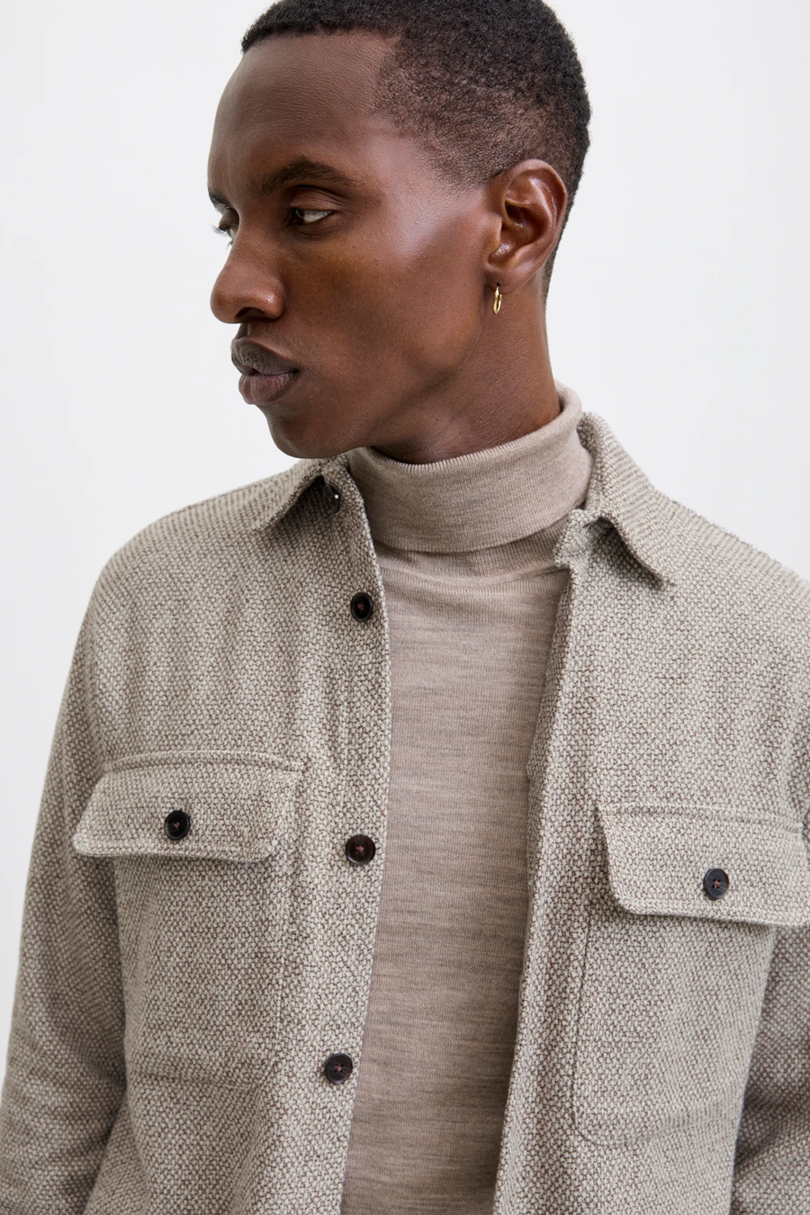 Marškiniai JACK & JONES 12286840-Ermine