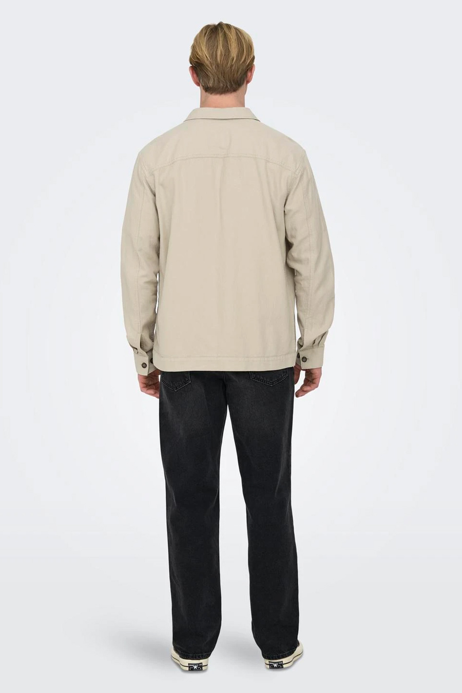 Lininiai marškiniai ONLY & SONS 22019758-Silver-Lining