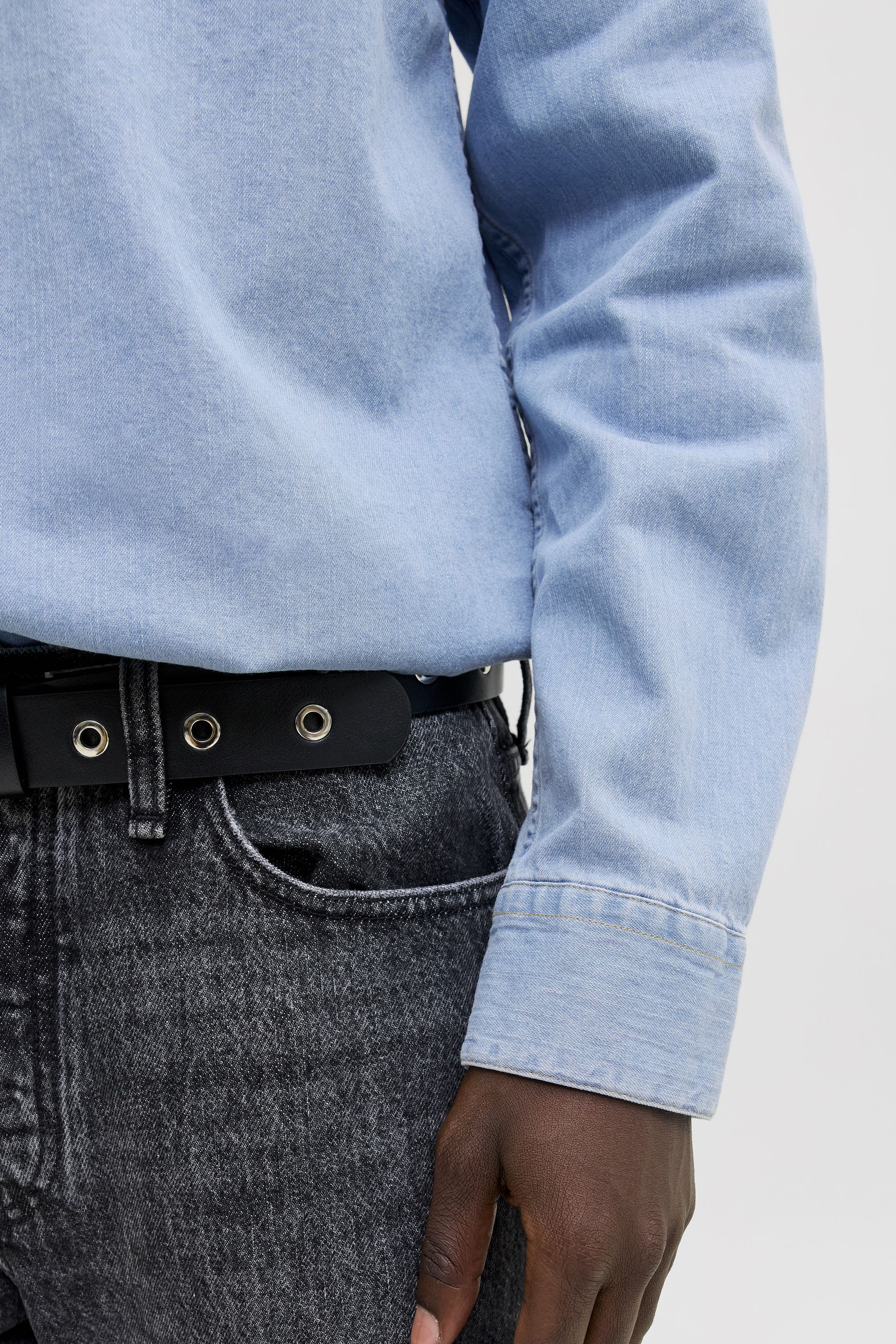 Džinsiniai marškiniai JACK & JONES 12138115-Light-Blue