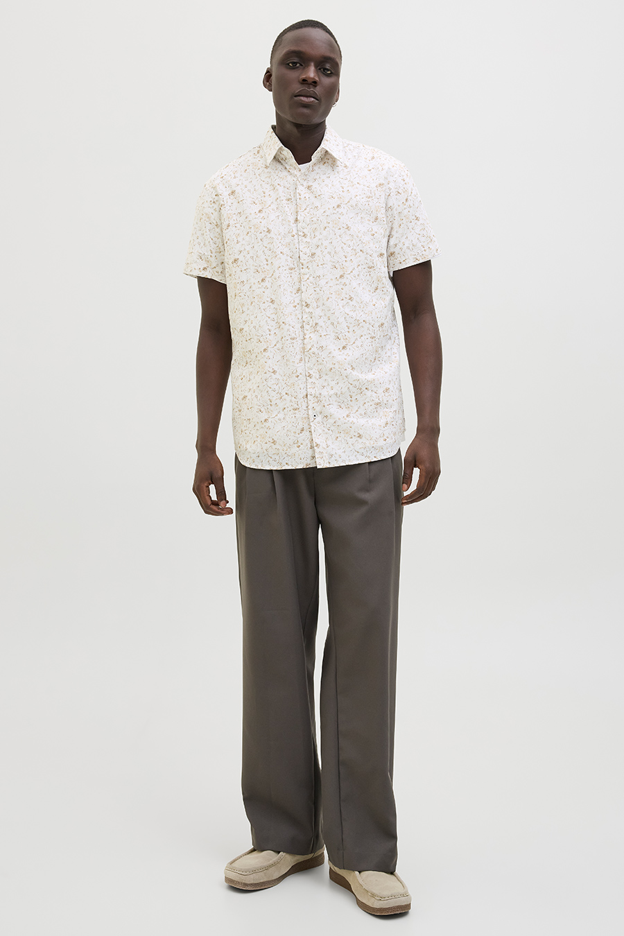 Lininiai marškiniai JACK & JONES 12274951-Cloud-Dancer