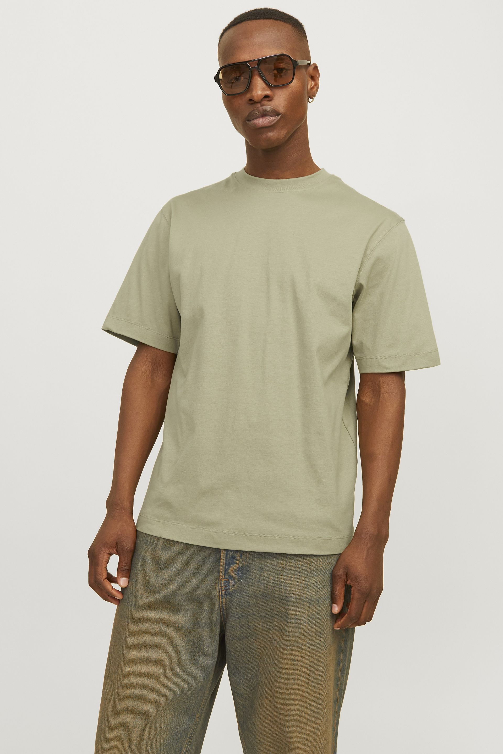 Marškinėliai JACK & JONES 12285917-Silver-Sage
