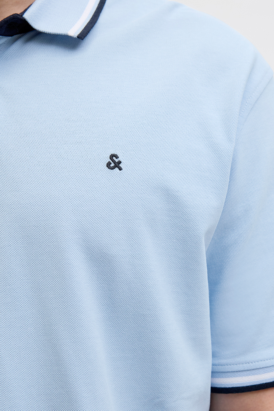 Polo marškinėliai JACK & JONES 12143859-Chambray-Blue