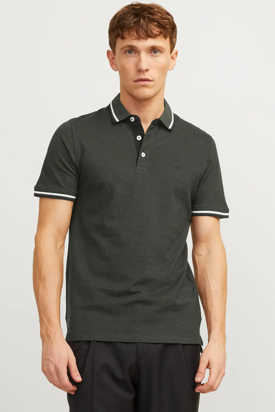 Polo marškinėliai JACK & JONES 12136668-Forest-Night