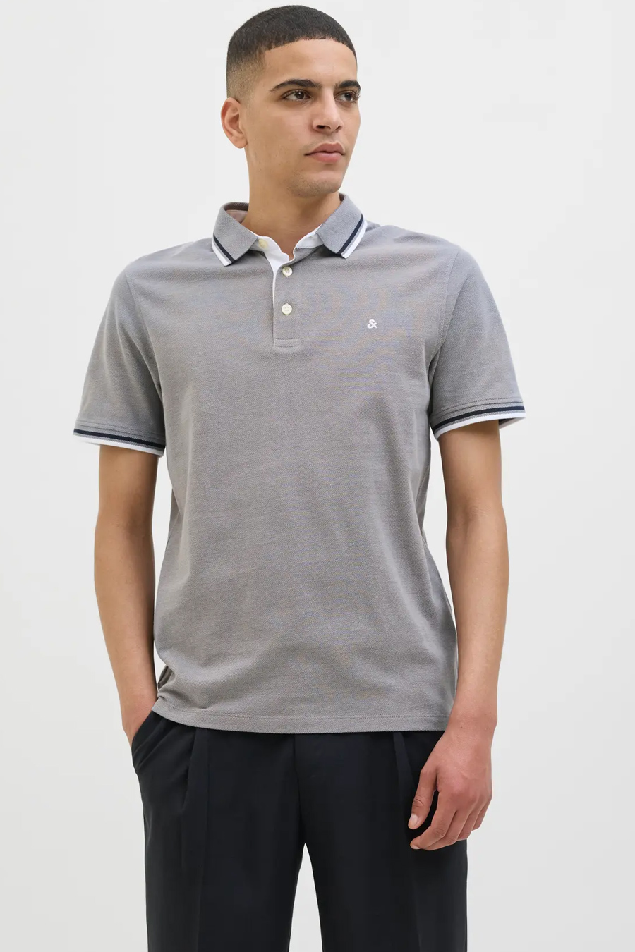 Polo marškinėliai JACK & JONES 12136668-Ultimate-Grey