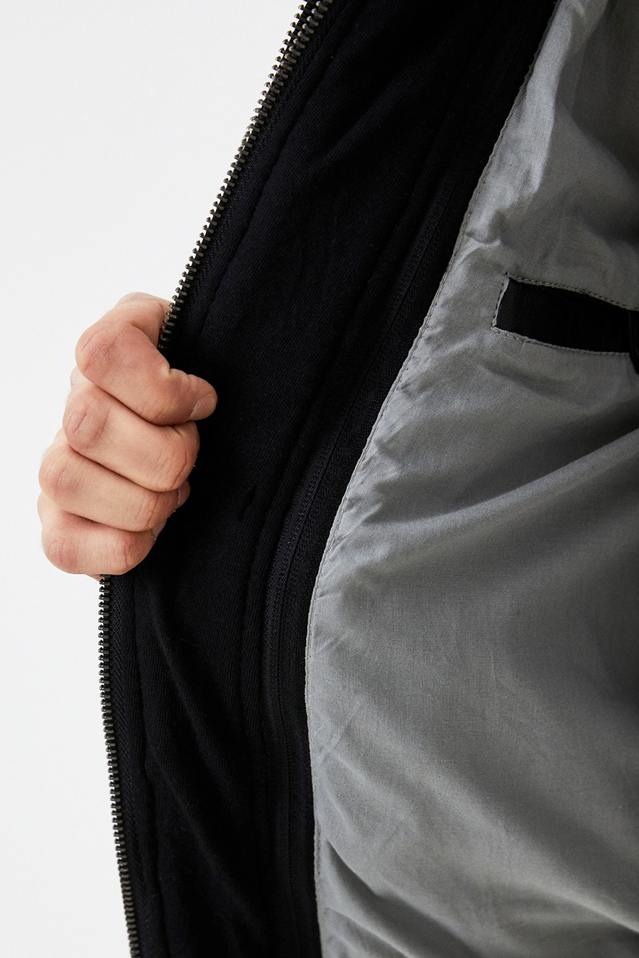 Odinė striukė su pamušalu GIPSY 1201-0466-Black