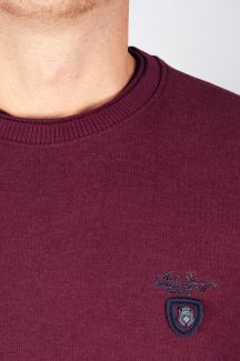 Megztinis MCL 27643-BORDO-MELANJ