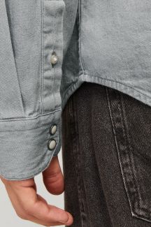 Džinsiniai marškiniai JACK & JONES 12138115-Light-Grey