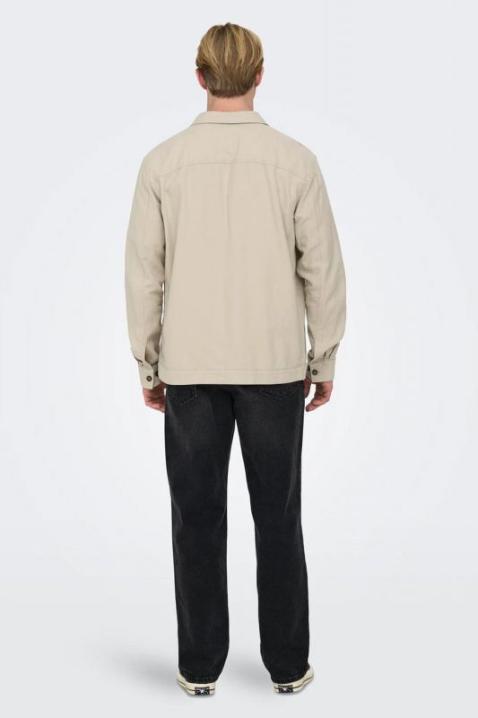 Lininiai marškiniai ONLY & SONS 22019758-Silver-Lining