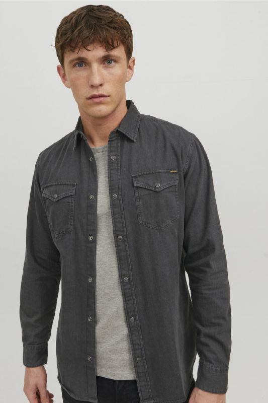Džinsiniai marškiniai JACK & JONES 12138115-Black