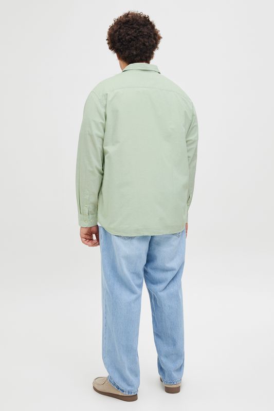 Lininiai marškiniai JACK & JONES 12269089-Iceberg-Green