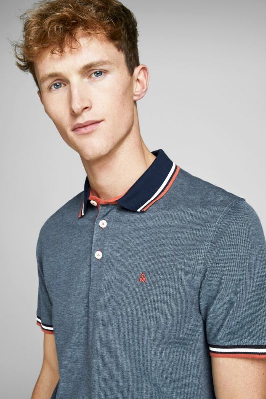 Polo marškinėliai JACK & JONES 12136668-Denim-Blue