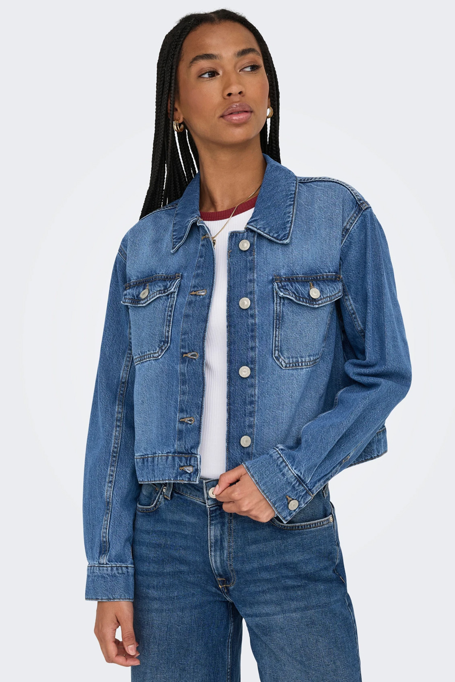 Džinsu jaka ONLY 15339977-Medium-Blue