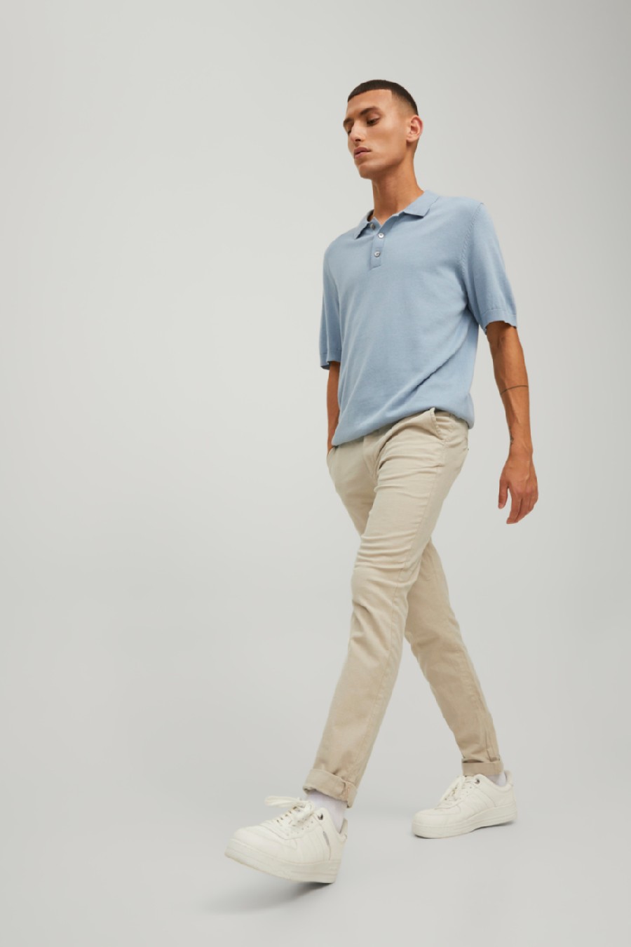 Klasiskās bikses JACK & JONES 12206198-Dune-SOLID