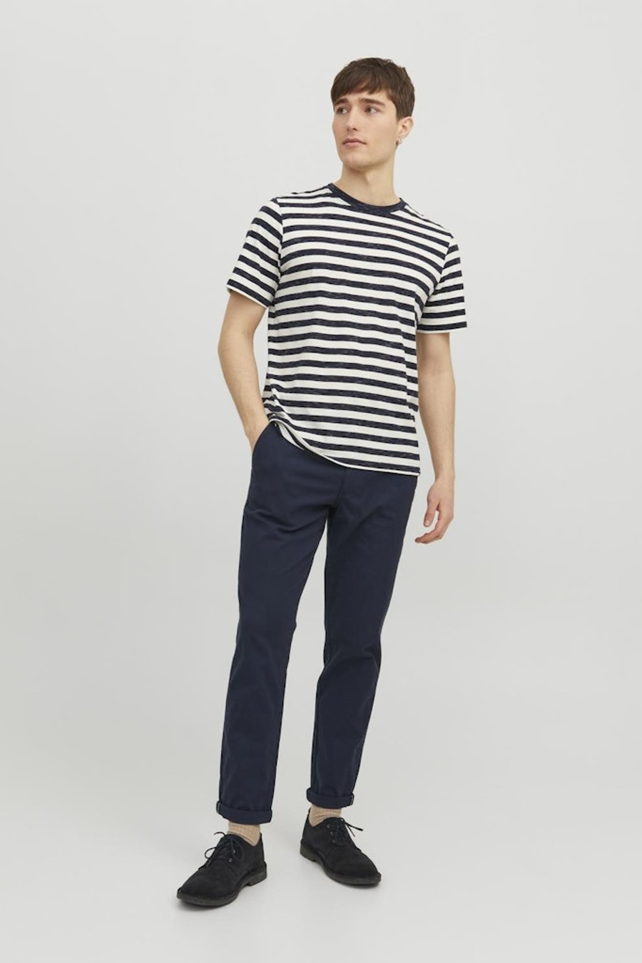 Klasiskās bikses JACK & JONES 12206198-Navy-Blazer