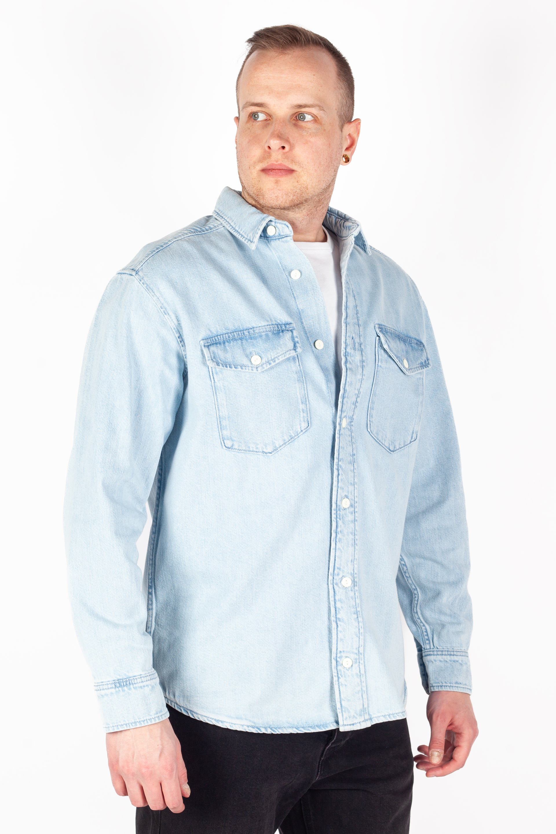 Džinsa krekls JACK & JONES 12275137-Light-Blue