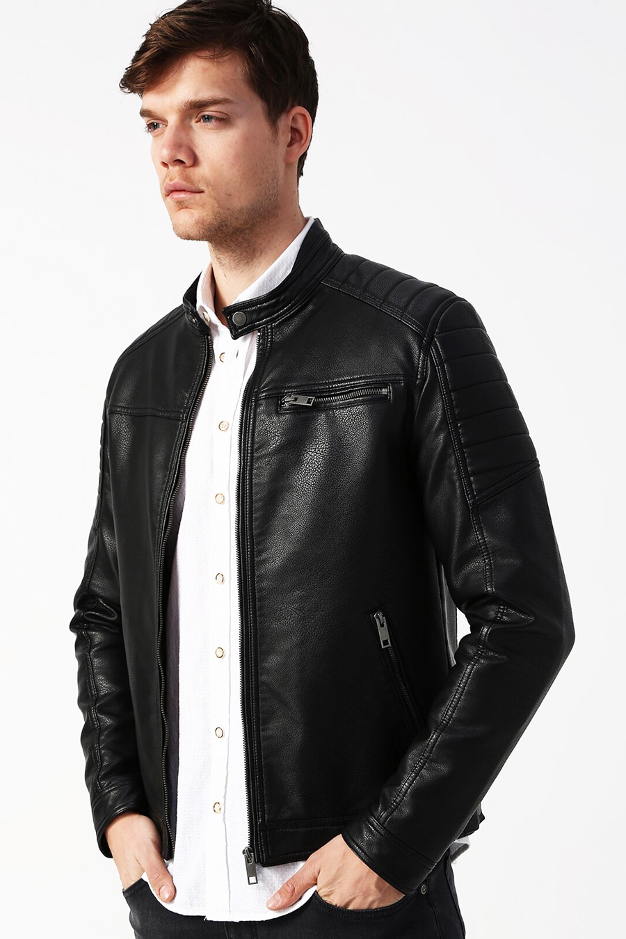 Ādas jaka JACK & JONES 12147218-2984044