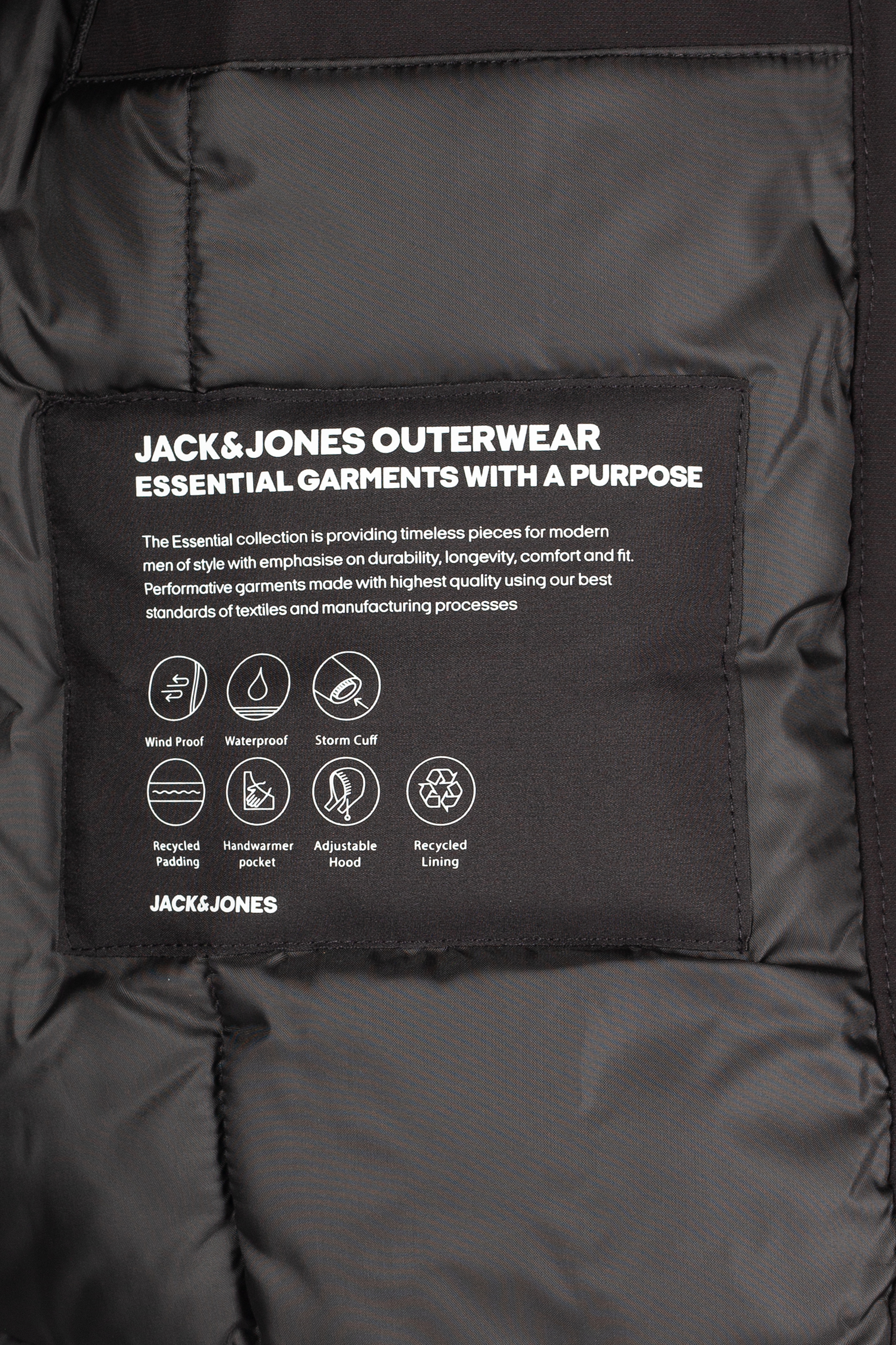 Ziemas jaka JACK & JONES 12278782-Black