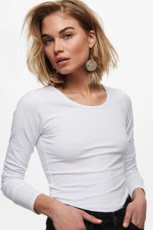 T-krekls ar garām rokām ONLY 15204712-White