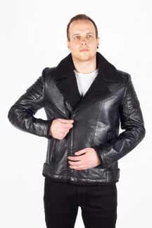 Ādas jaka ar oderi GIPSY 2201-0139-black