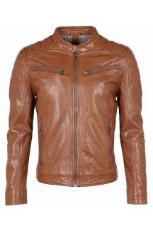 Ādas jaka GIPSY GMChesto -LAORV-cognac