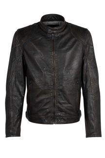 Ādas jaka MAURITIUS 1201-0669-black-beige