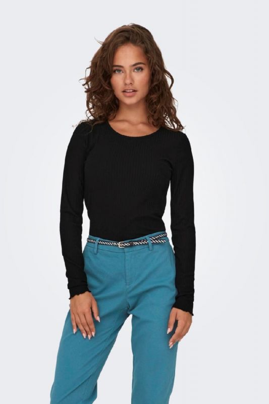 T-krekls ar garām rokām ONLY 15298796-Black