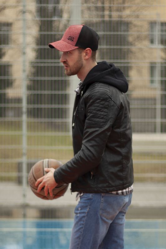 Cepure X JEANS RAPPER-MELANGE-RED