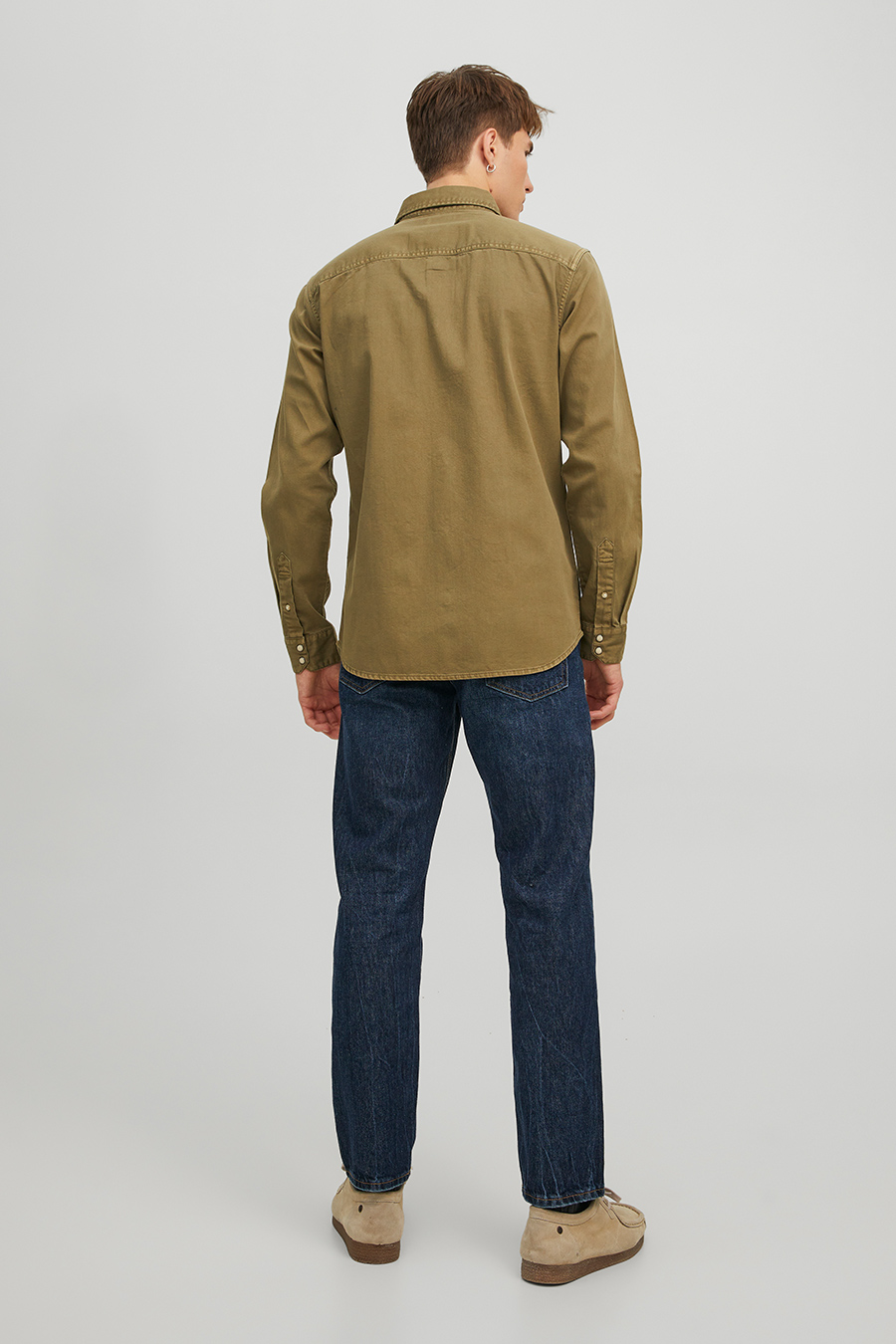 Джинсовая рубашка JACK & JONES 12138115-Forest-Night