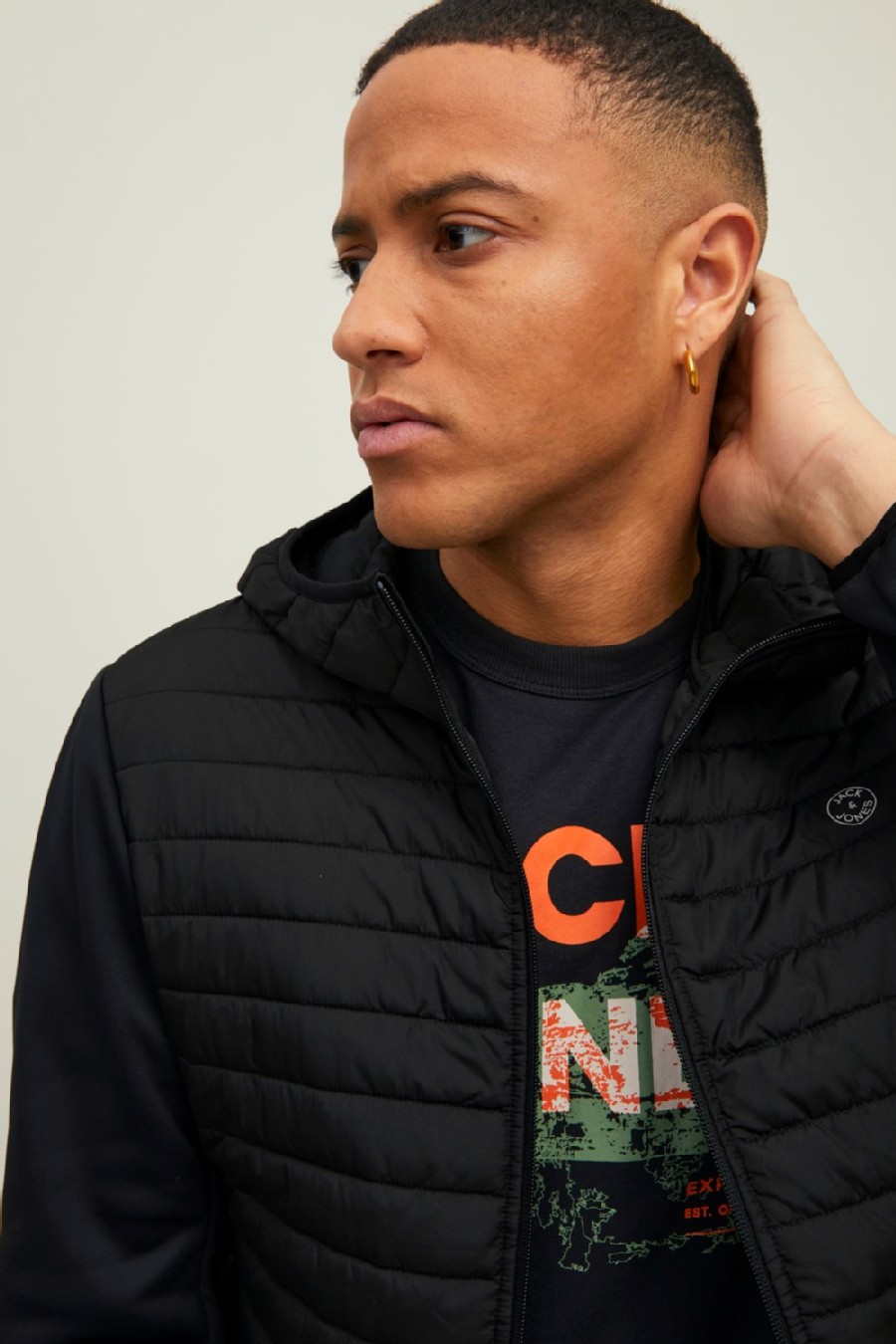 Ветровкa JACK & JONES 12182242-Black-SET-IN