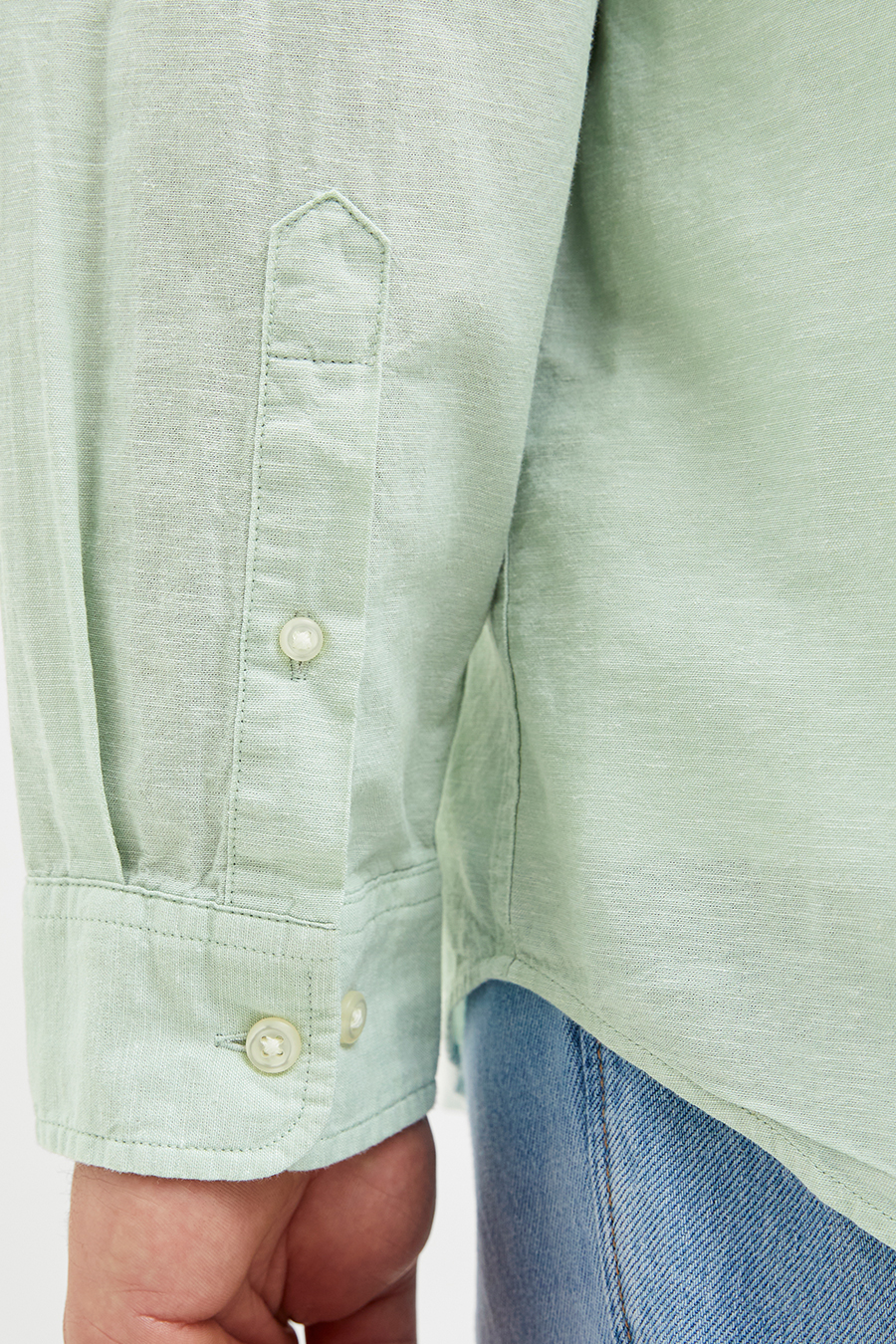 Льняная рубашка JACK & JONES 12269089-Iceberg-Green