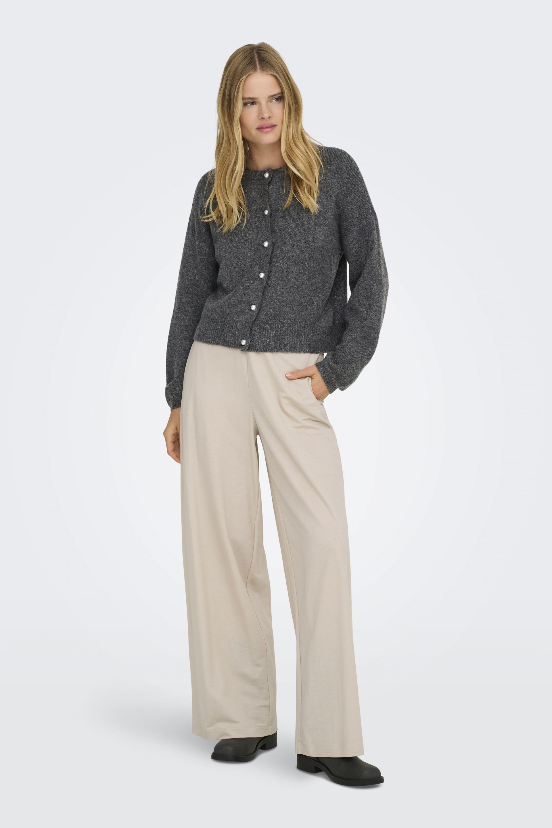 Вязаная кофта ONLY 15242300-DG-Melange