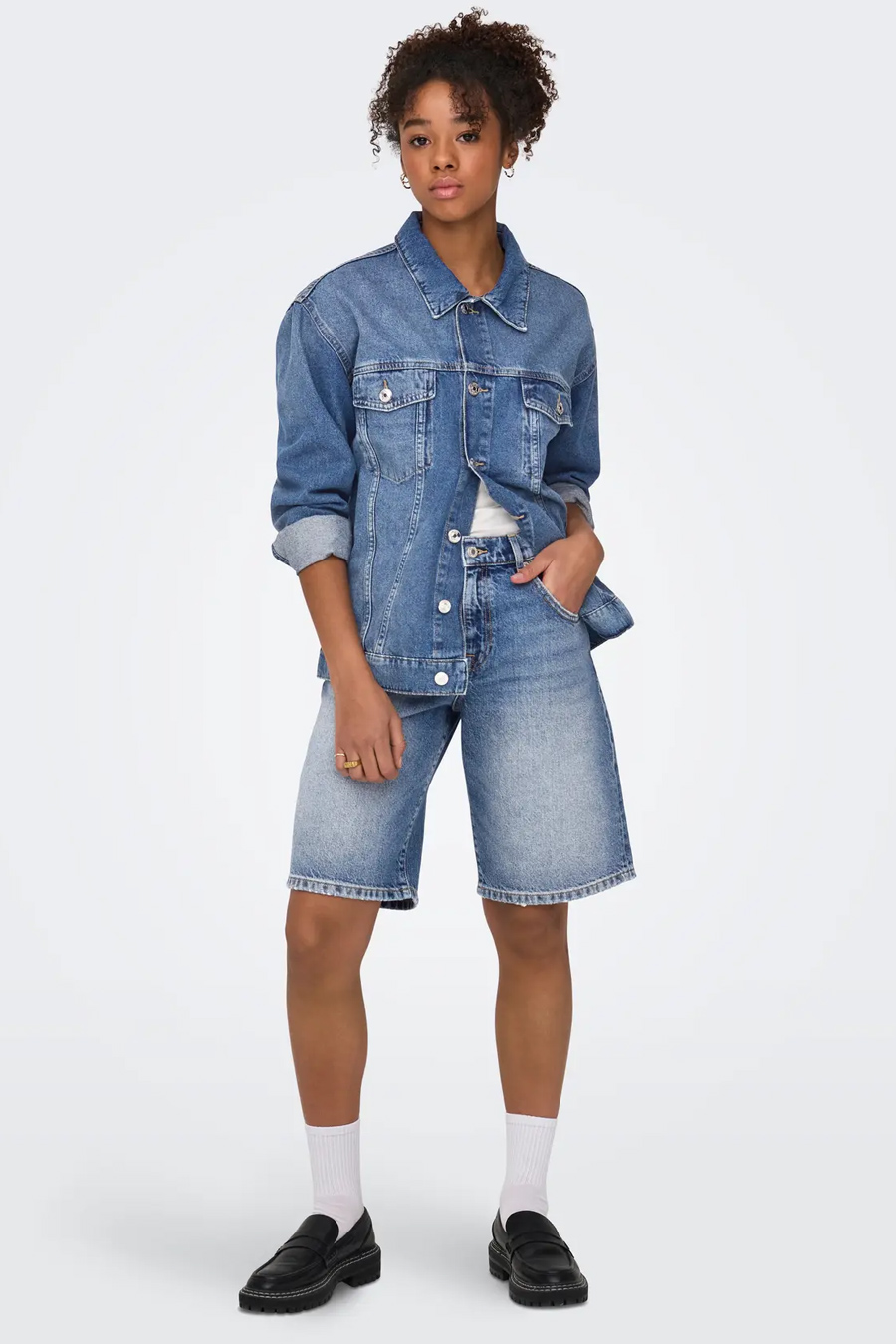 Джинсовые шорты ONLY 15340976-Medium-Blue