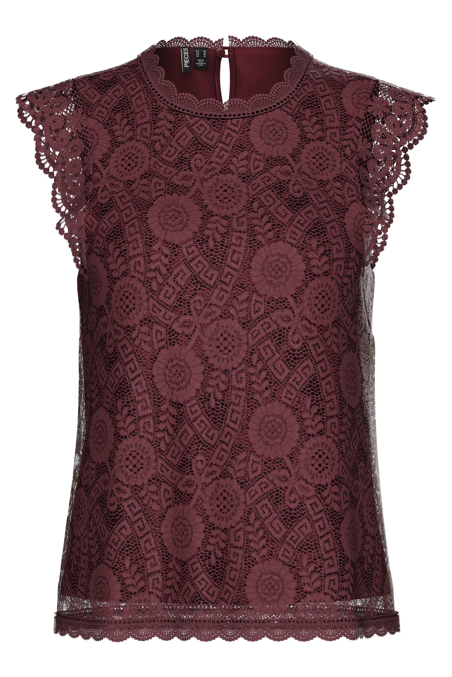 Футболкa PIECES 17120454-Tawny-Port