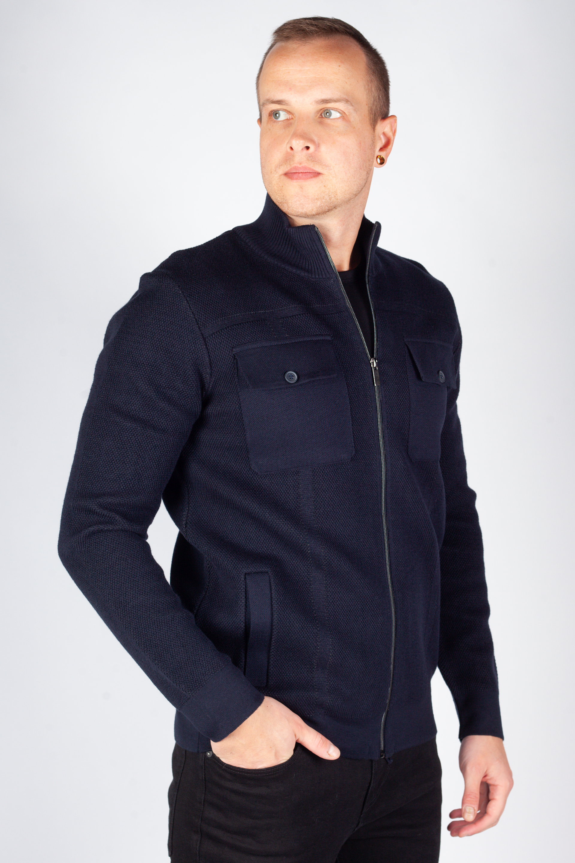 Вязаная кофта MCL 33742-LACIVERT