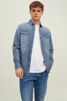 Джинсовая рубашка JACK & JONES 12138115-Medium-Blue