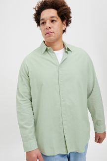Льняная рубашка JACK & JONES 12269089-Iceberg-Green