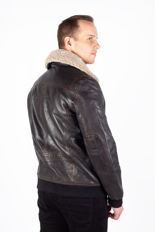 Кожаная куртка с подкладкой GIPSY 1201-0624-brown