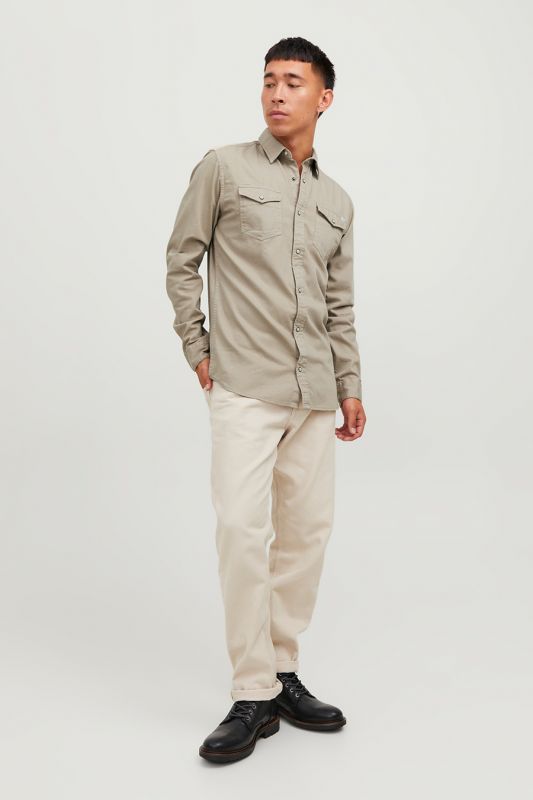 Джинсовая рубашка JACK & JONES 12138115-Crockery