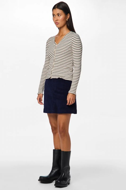 Вязаная кофта PIECES 17154805-Birch-BLACK